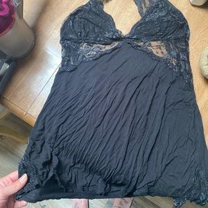Avid love black lace babydoll size large